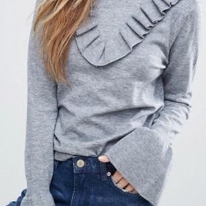 VeroModa High Neck Ruffle Detail Sweater